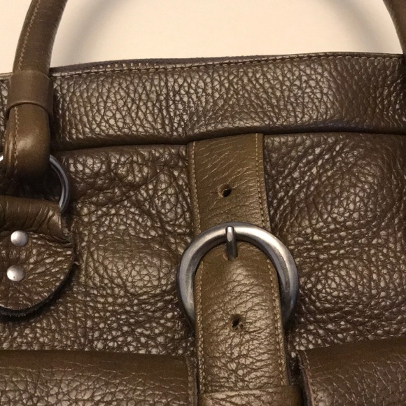 Vintage olive green pebble leather purse - Picture 10 of 13